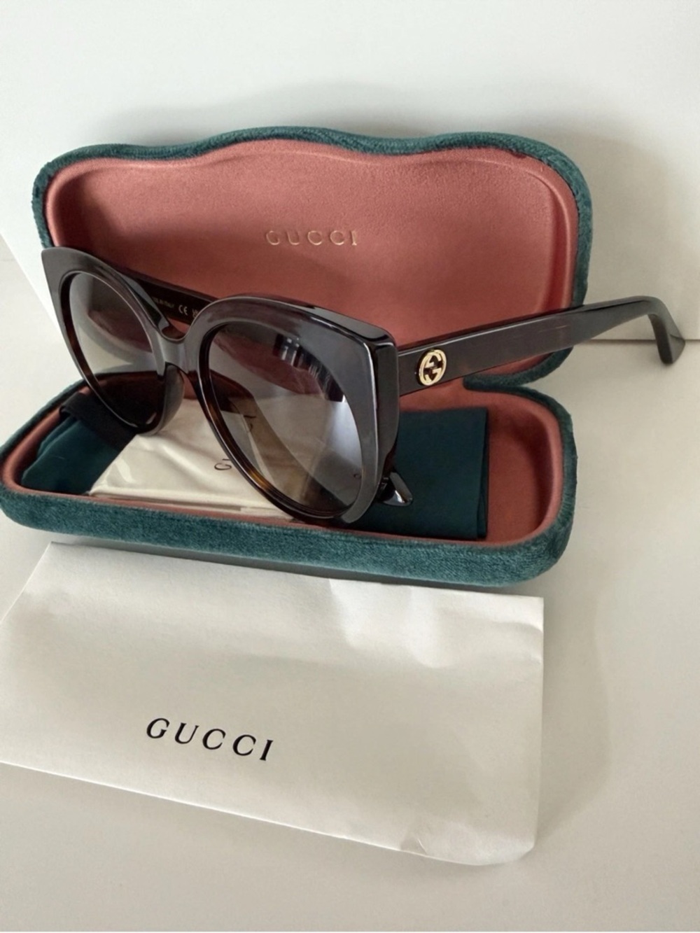 Gucci GG0325S 002 Oversized Square Sunglasses Brown NWT - Picture 2 of 11